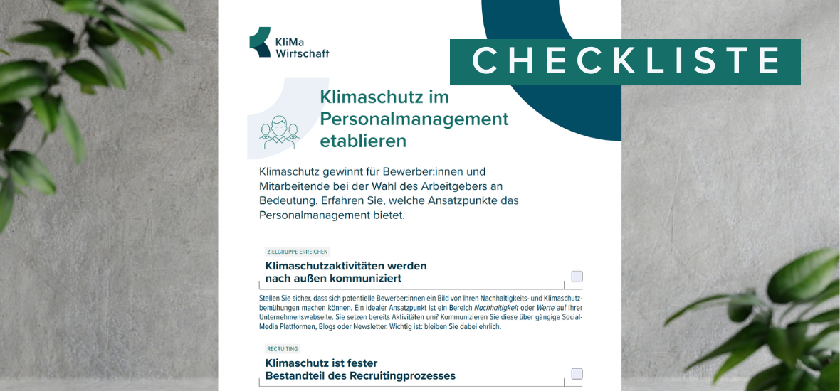 Klimaschutz im Personalmanagement etablieren